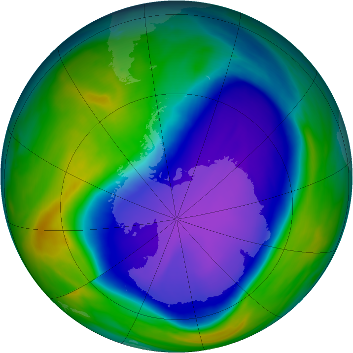 Antarctic ozone map for 12 October 2006
